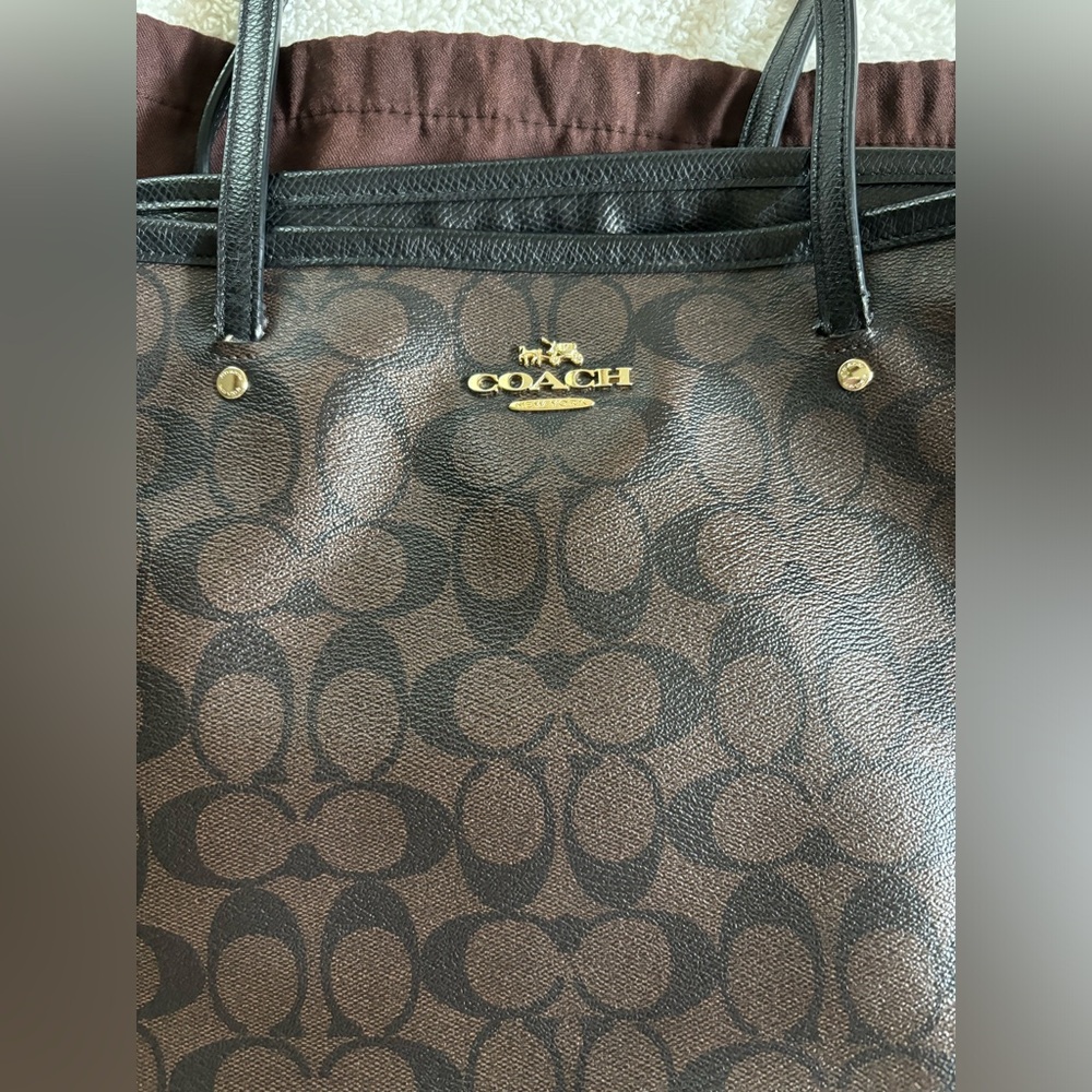 Coach brown and black purse - Picture 2 of 6